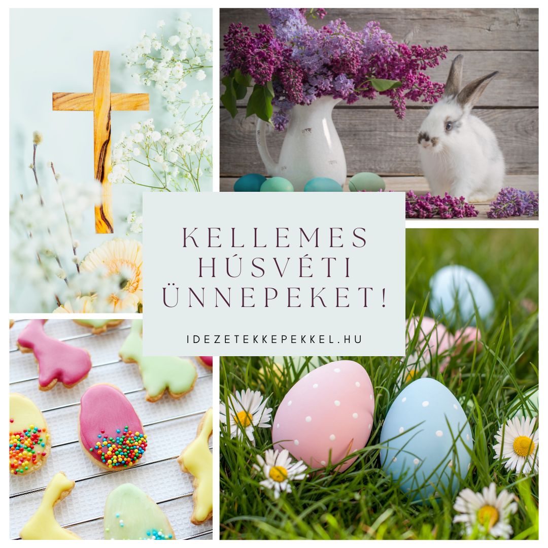 szép húsvéti kép montázs kellemes húsvéti ünnepeket